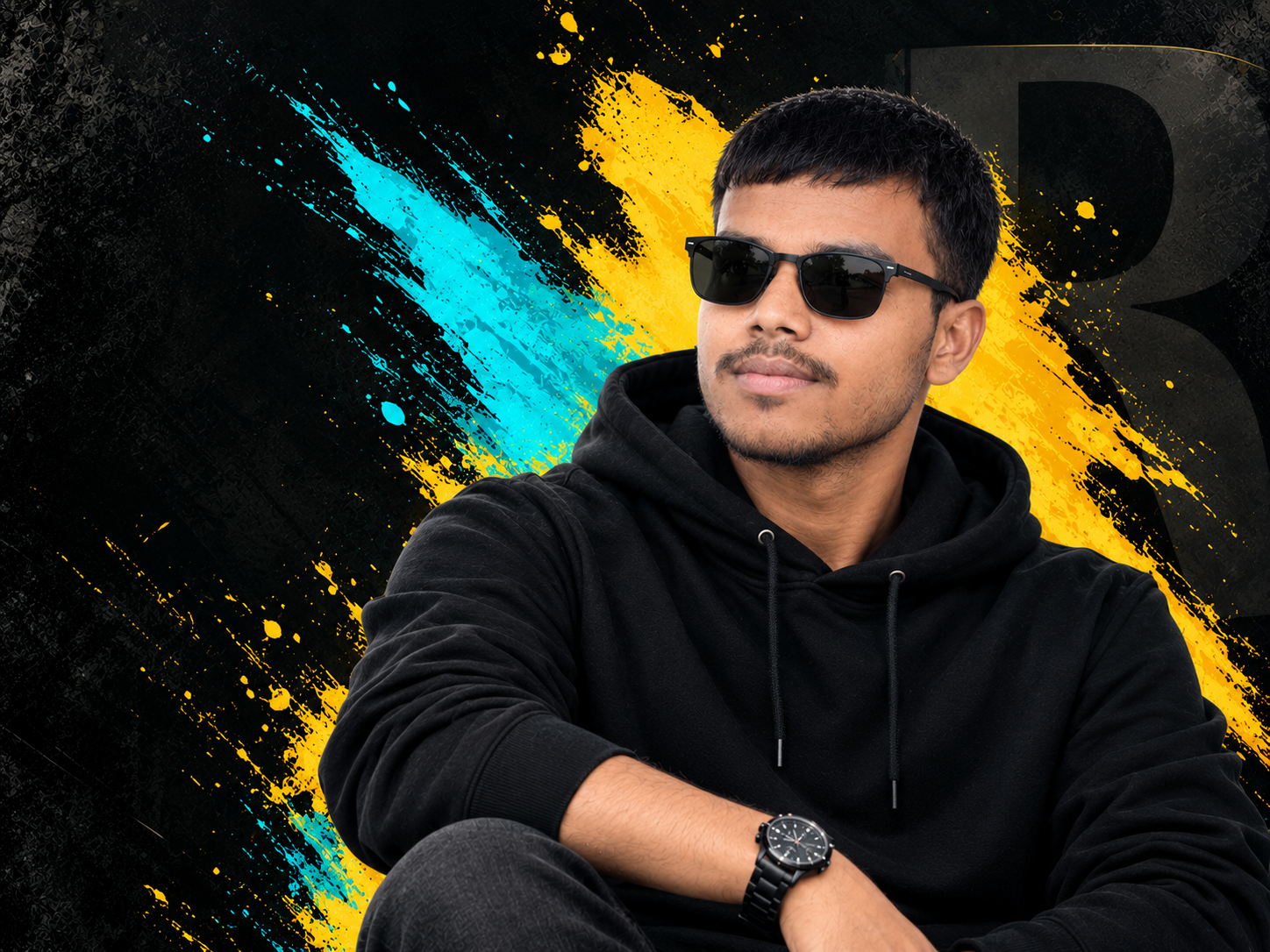 Cinematic R Splash Portrait